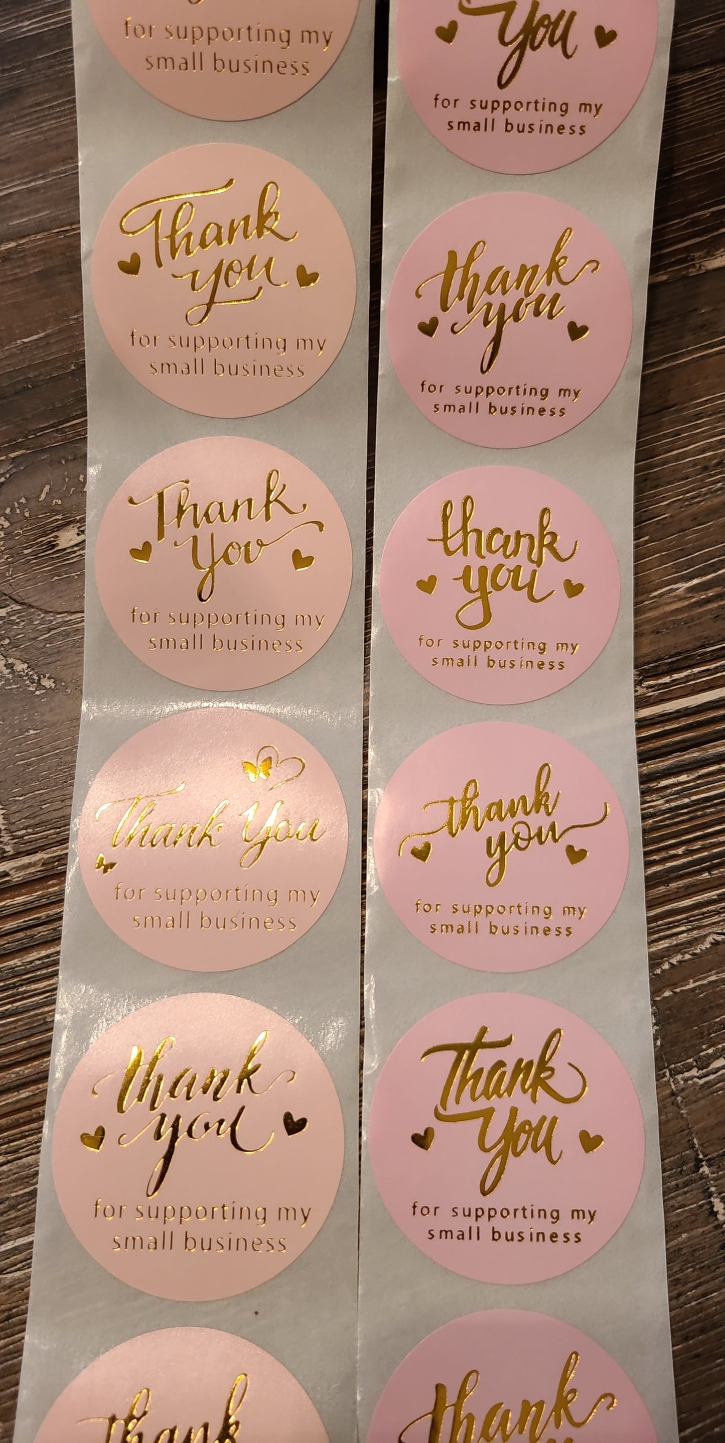 TY Pink/Gold Mixed Business Stickers [50]