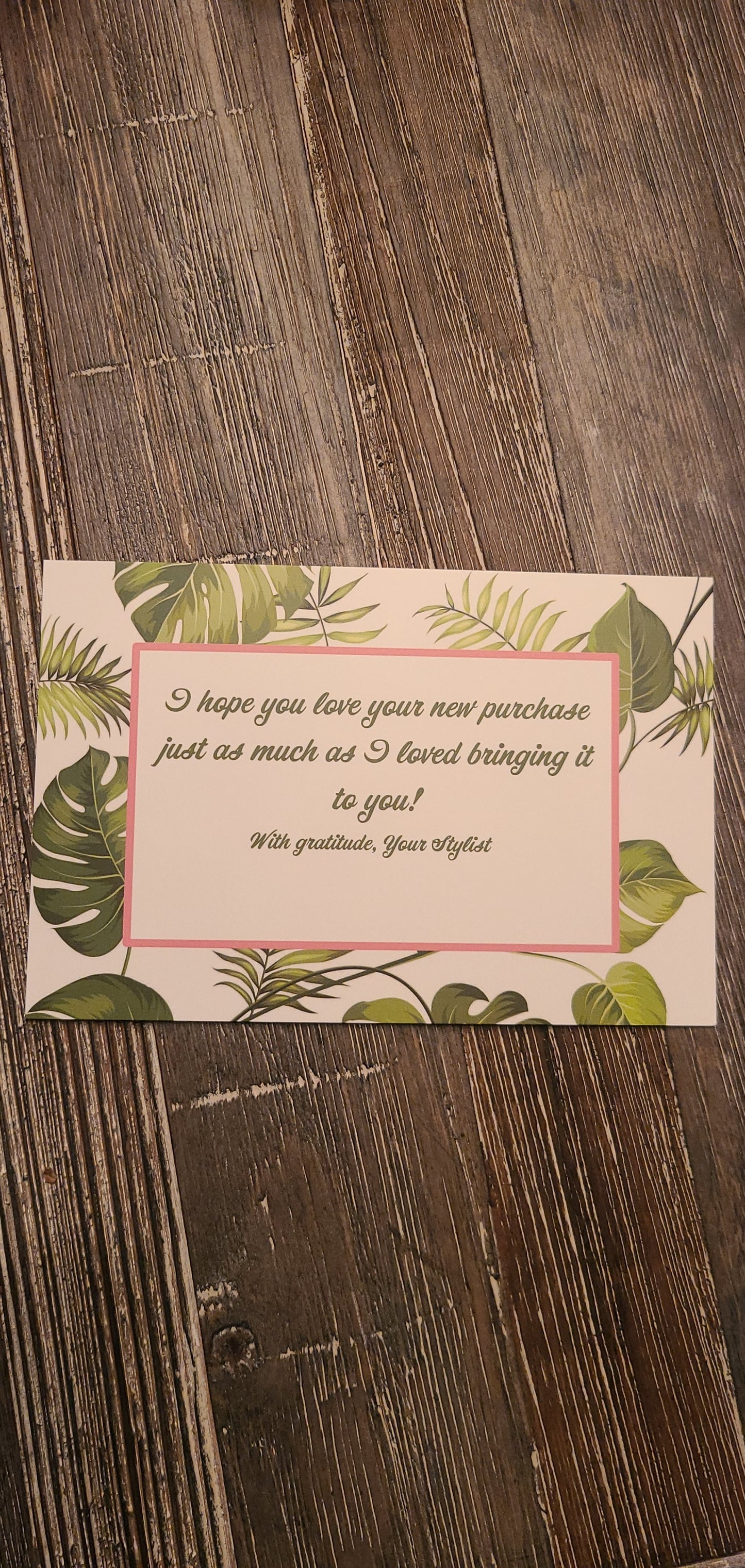 4x6 Thank You Cards - Banana Leaves [25]