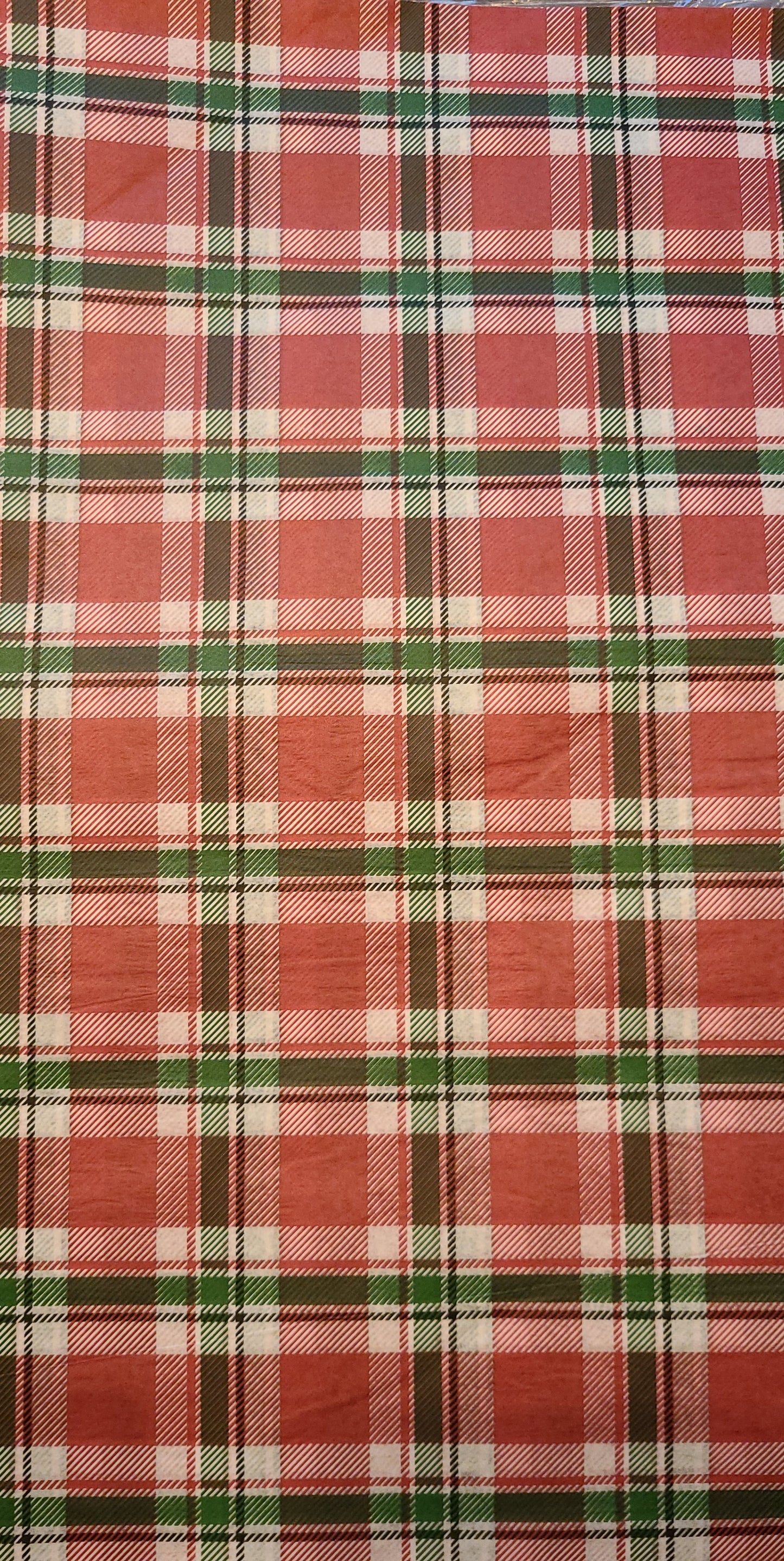 Tissue Paper - Red & Green Plaid [12]