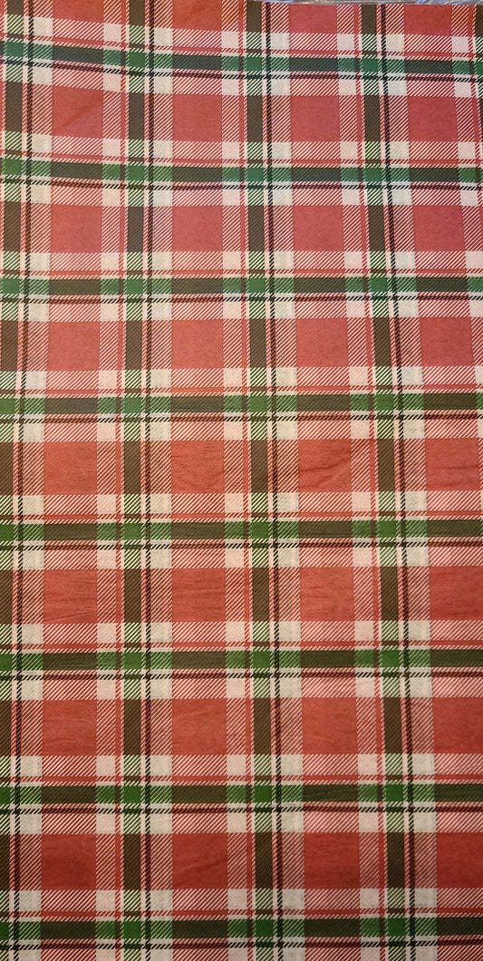 Tissue Paper - Red & Green Plaid [12]