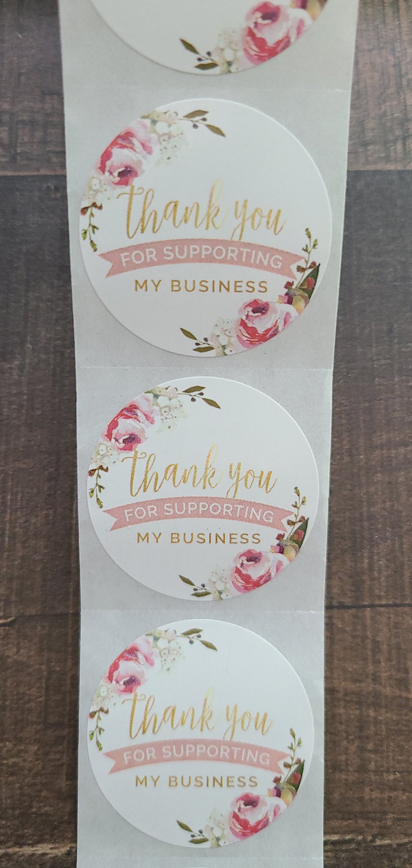 TY White/Pink Floral Business Stickers [50]