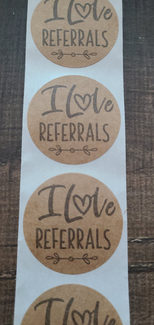 I Love Referrals Stickers [50]