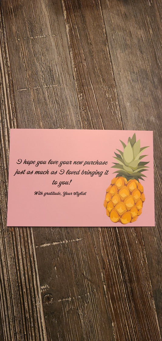 4x6 Thank You Cards - Pineapple [25]