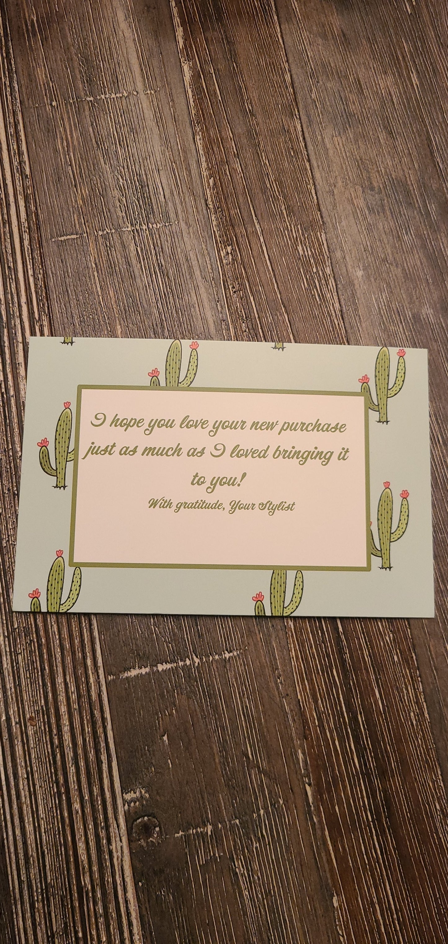 4x6 Thank You Cards - Cactus [25]