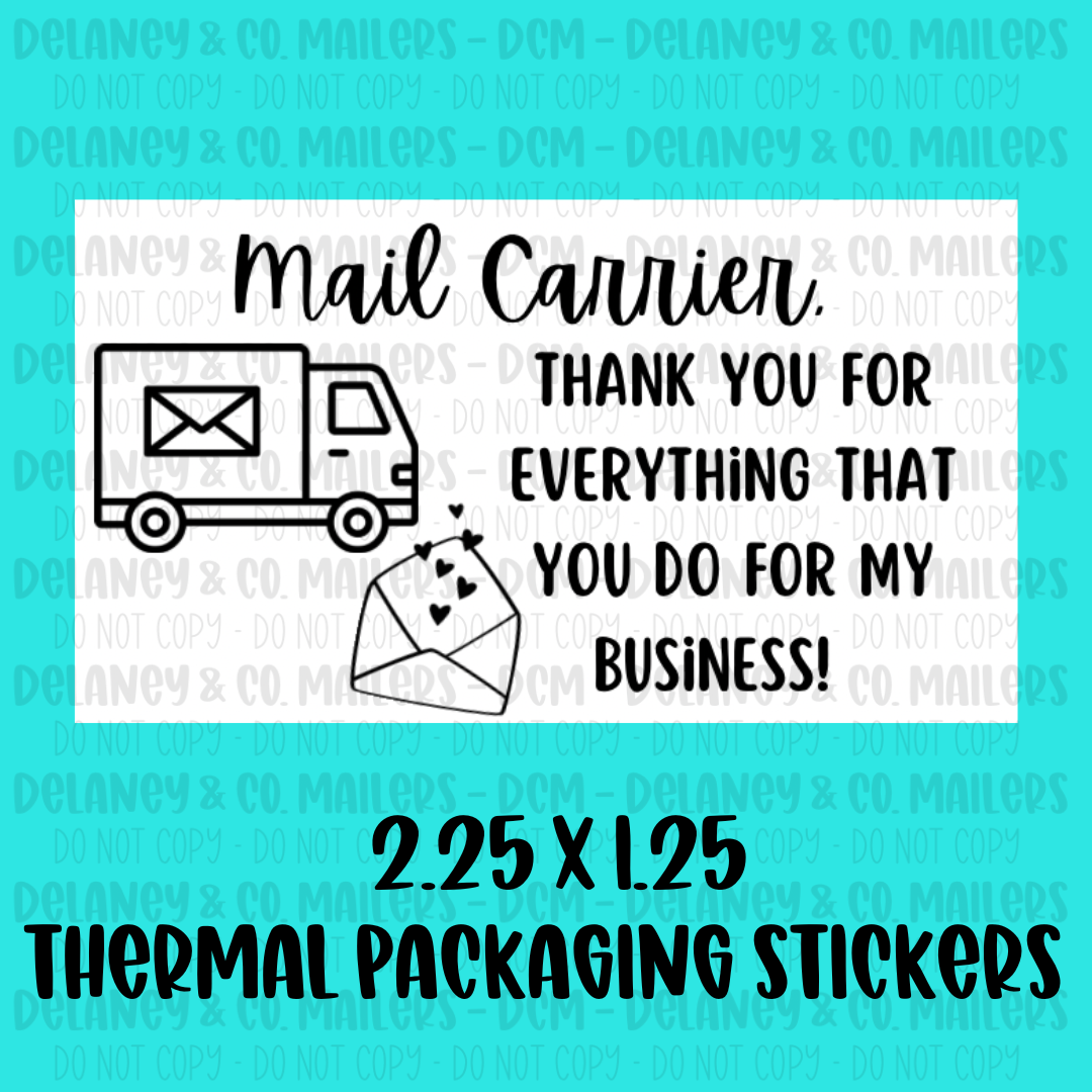 Postal Worker - 2.25x1.25 Thermal Pkg. Stickers