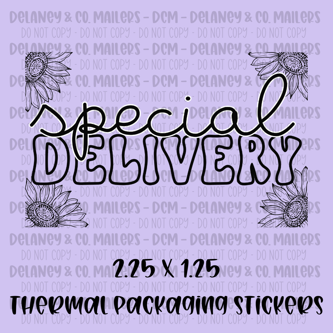 Assorted Themes - 2.25x1.25 Thermal Pkg. Stickers