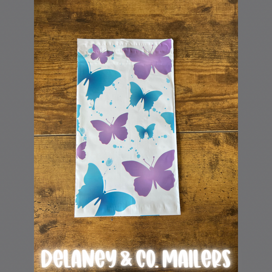 6x9 Purple Butterfly Polymailer [10]