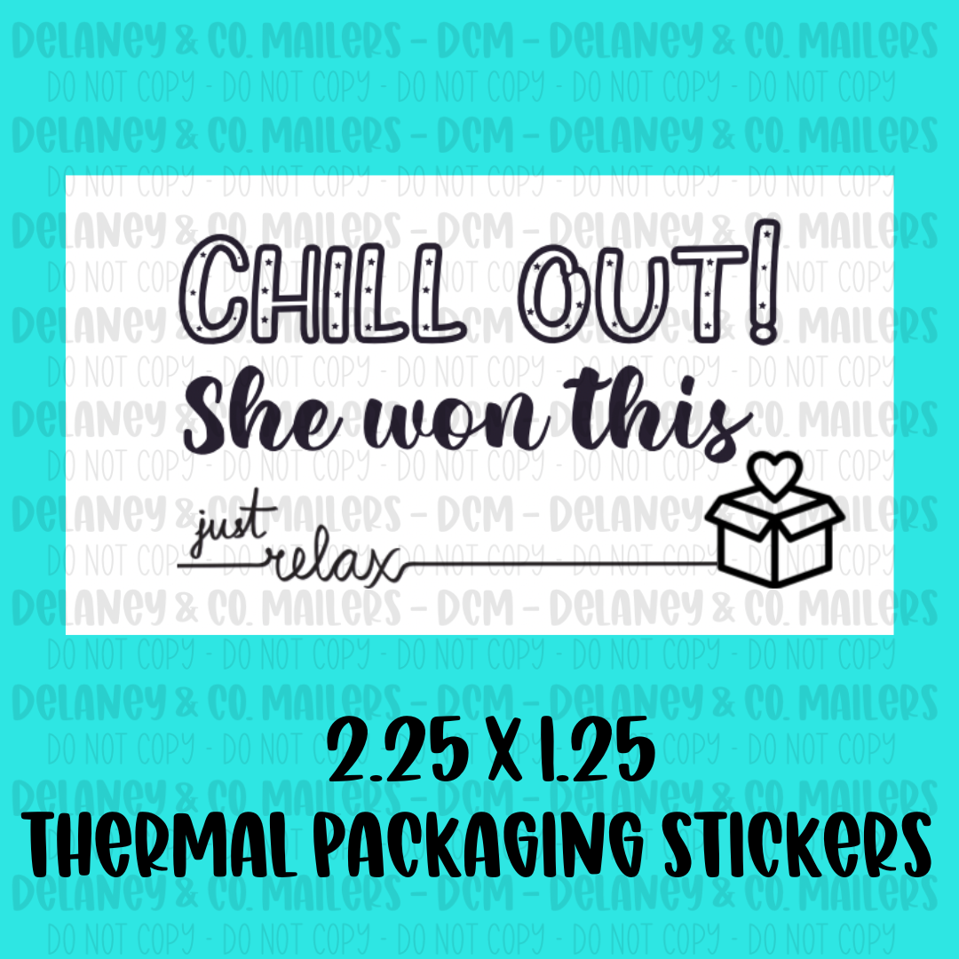 Assorted Themes - 2.25x1.25 Thermal Pkg. Stickers