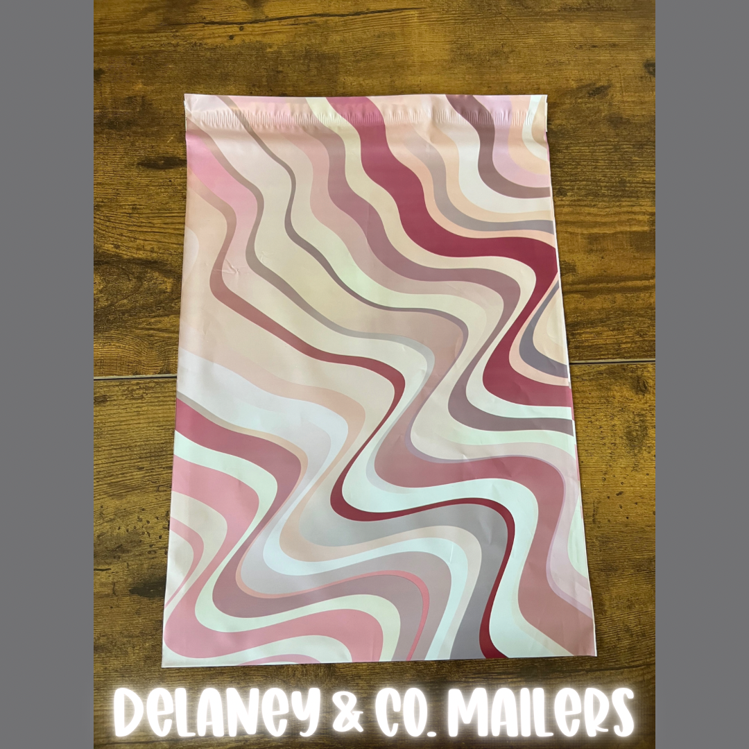 14x17 Pink Abstract Polymailer [5]