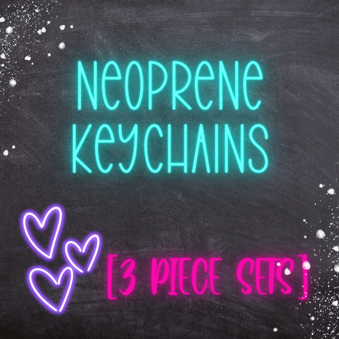 Neoprene Keychain Sets [3 Piece, Mystery]