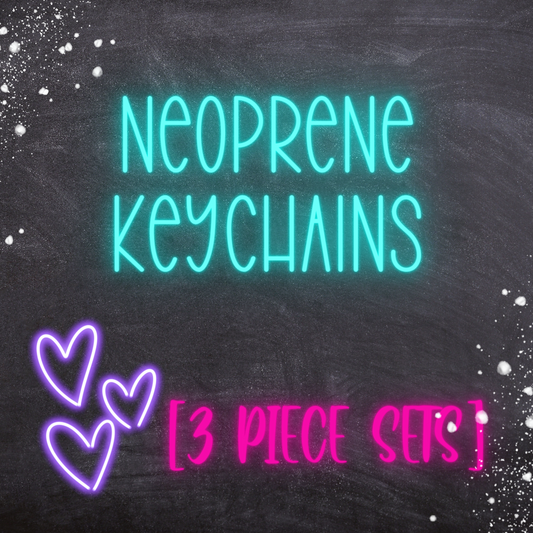 Neoprene Keychain Sets [3 Piece, Mystery]