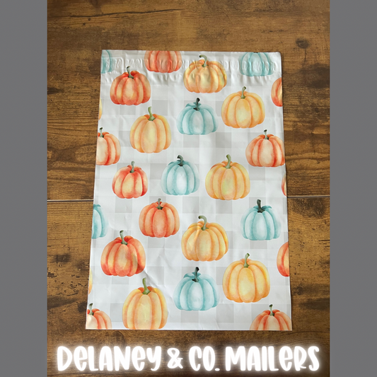 10x13 Pumpkins + Plaid Polymailer [10]