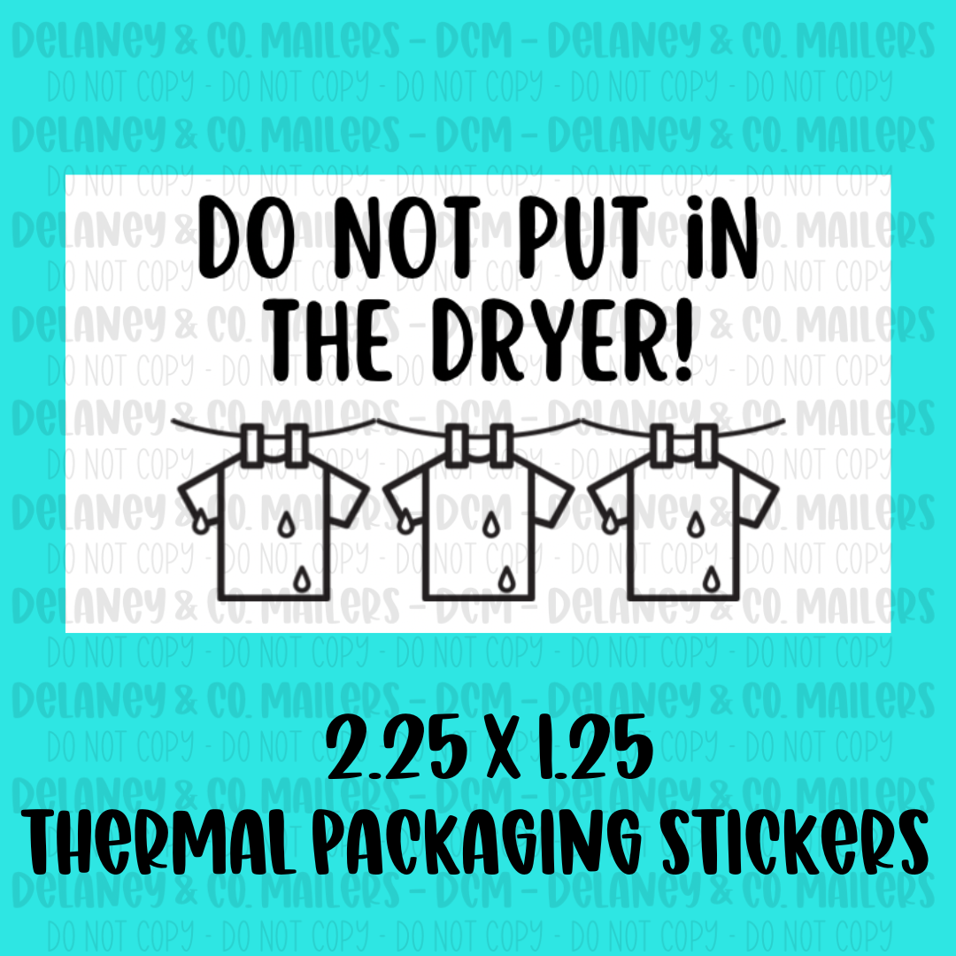 Care Instructions - 2.25x1.25 Thermal Pkg. Stickers