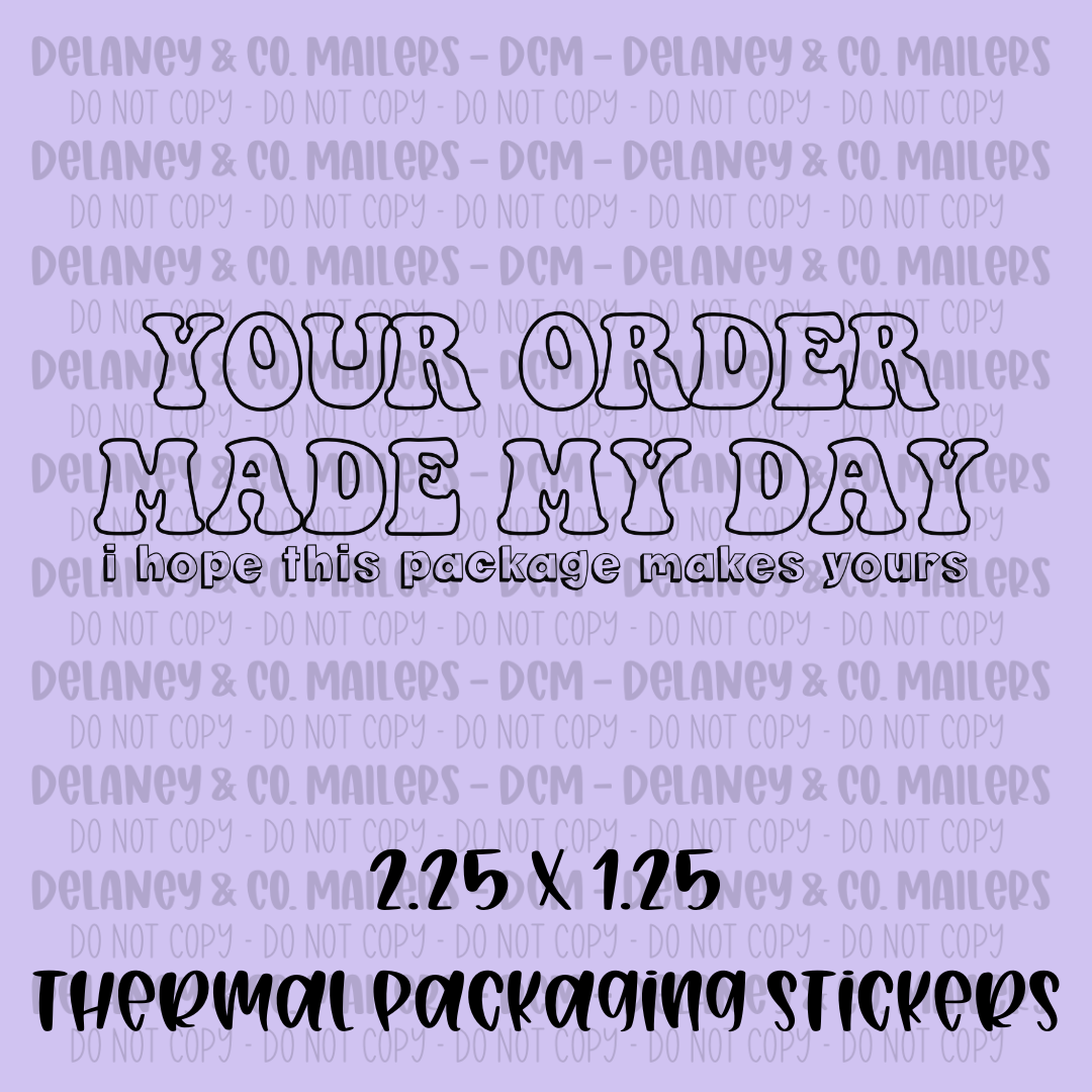 Assorted Themes - 2.25x1.25 Thermal Pkg. Stickers