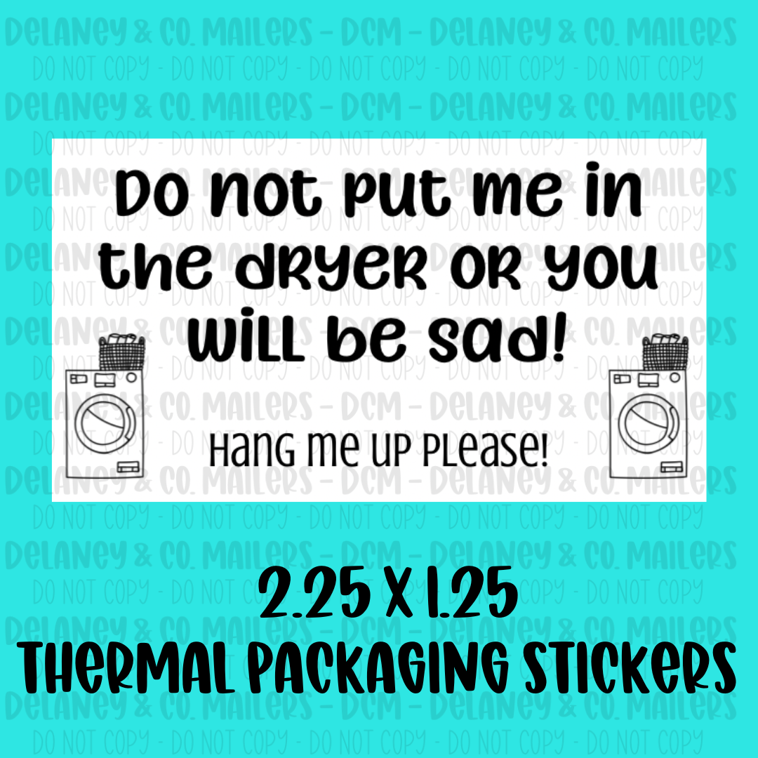 Care Instructions - 2.25x1.25 Thermal Pkg. Stickers