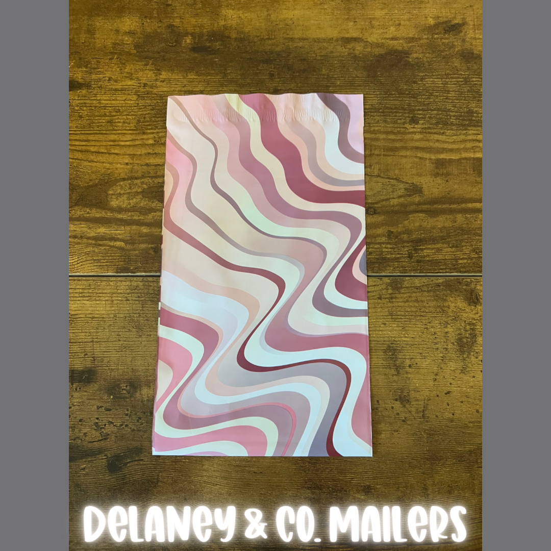 6x9 Pink Abstract Polymailer [10]